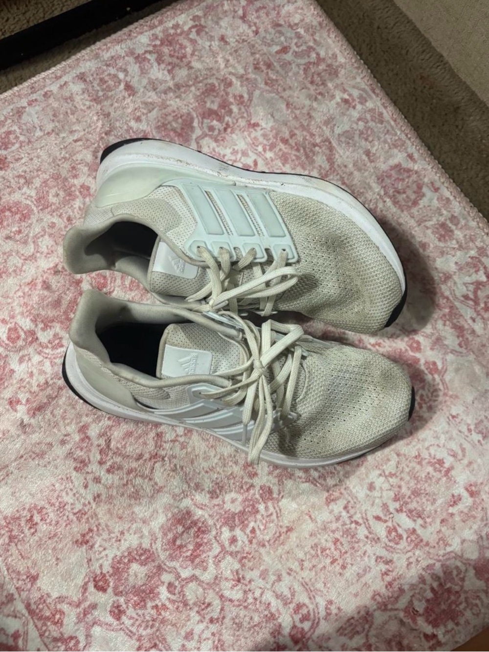adidas White Athletic ultraboosts Mesh Trainers